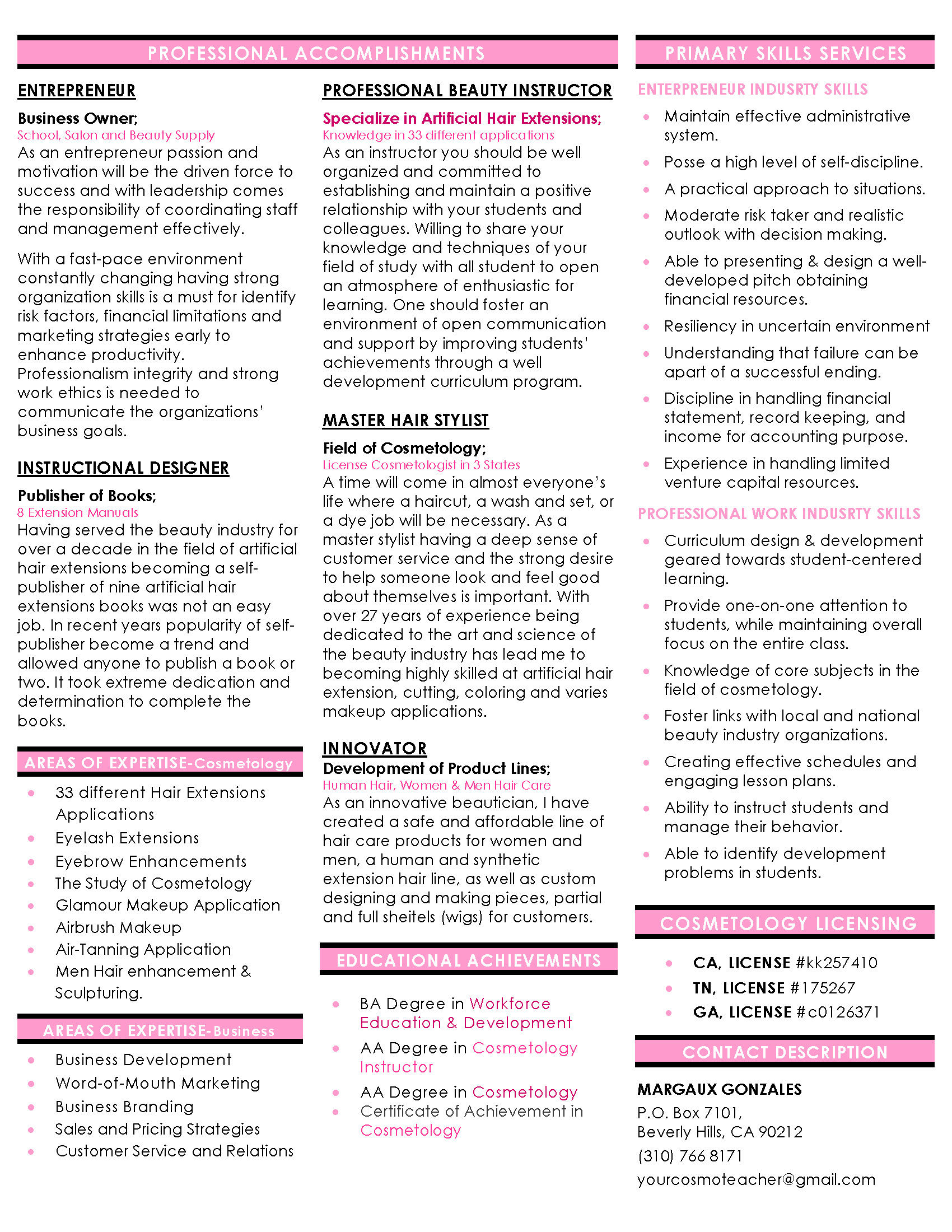 Cover letter page 2